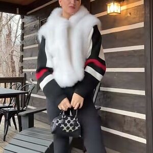 NWOT Anthropologie Daily Practice The Switch Back Fuzzy Knit Cardigan Sweater